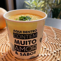 Sopa de quirera com costelinha suína