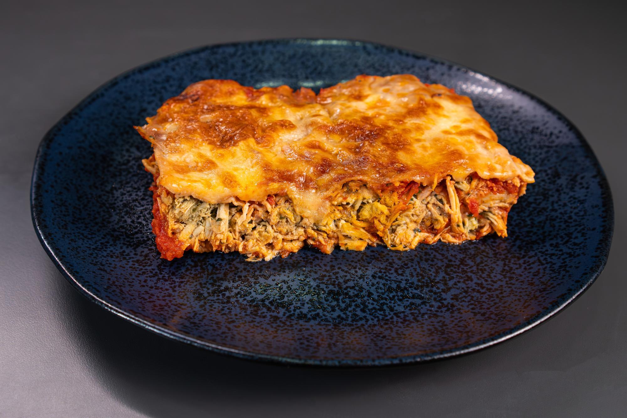 Lasanha de frango ao pesto